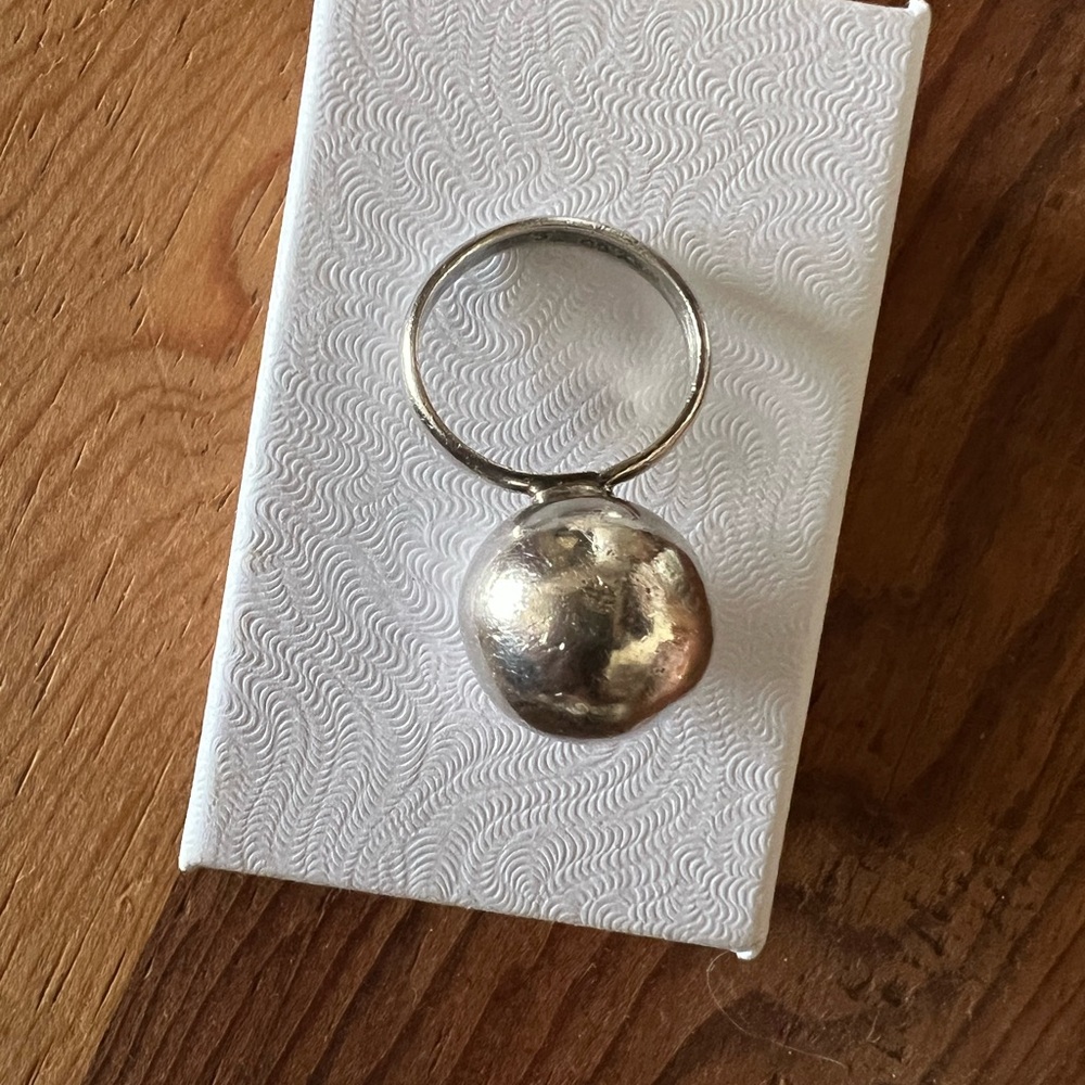 Sterling Silver Globe Ring - image 3